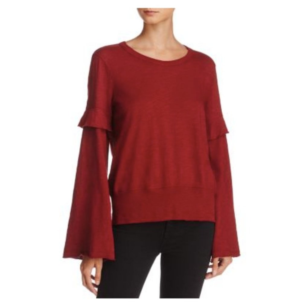 Wilt Bell Sleeve Sweatshirt In Beet